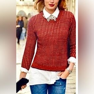 Cabi Melange Lava Cotton Knit Sweater